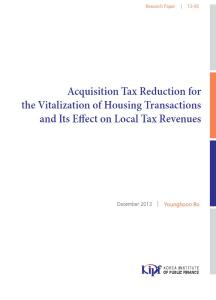 13-06 Acquisition Tax Reduction for the Vitalization of Housing Transactions and Its Effect on Local Tax Revenues cover image